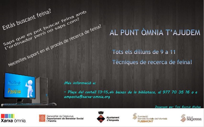 Canvi d’horari de l’espai de tècniques de recerca de feina!